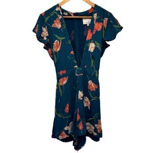 Privacy Please Goodwin Green Floral Romper – Size XS